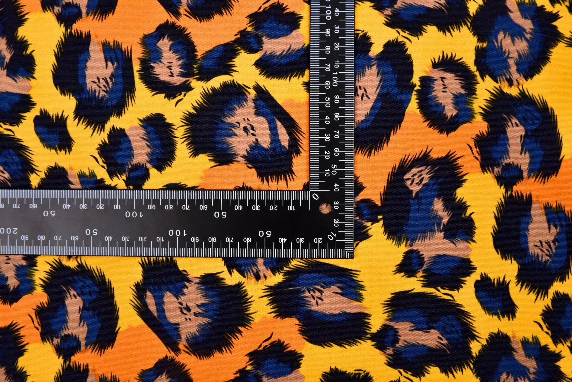 100% Cotton Half Panama Printed Fabric / Canvas printed Fabric / Yellow Leopard Digital Print  Fabric