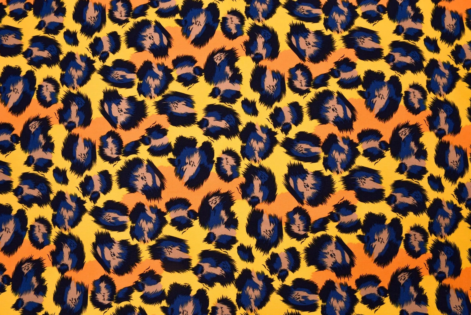 100% Cotton Half Panama Printed Fabric / Canvas printed Fabric / Yellow Leopard Digital Print  Fabric