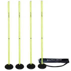 4 Pack of Poles   4 Turf Bases in Carry Bag (4PKPOLEBASEYEL)