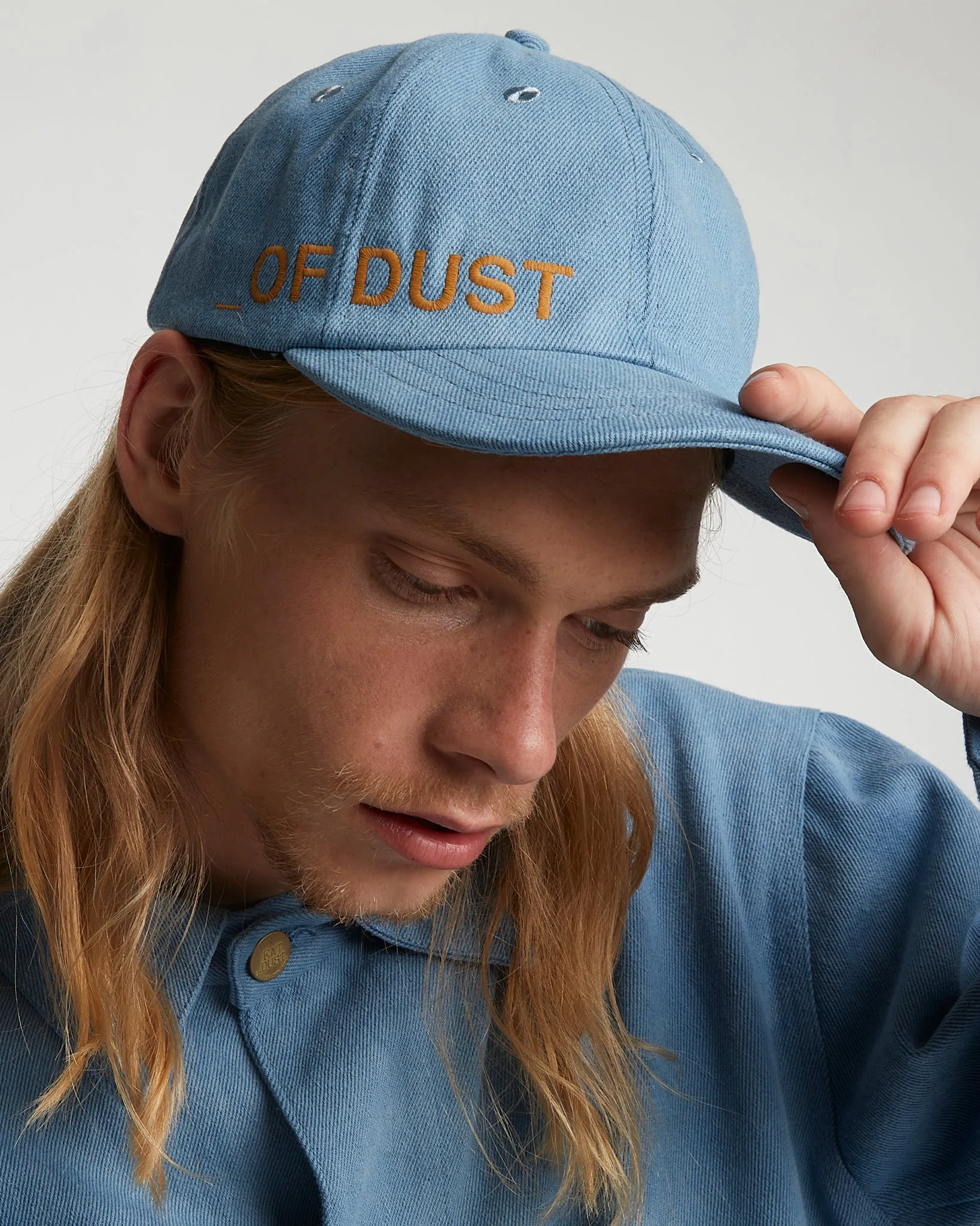 6 Panel Cap Acid Denim Blue