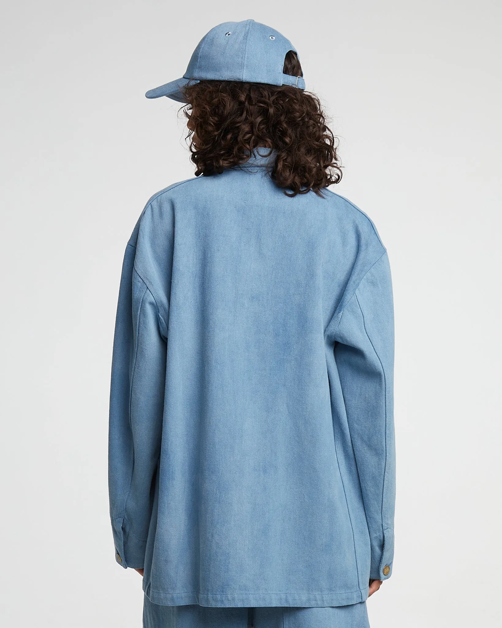 6 Panel Cap Acid Denim Blue