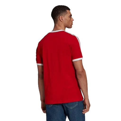 ADIDAS FC BAYERN 3-STRIPES TEE-RED/WHITE