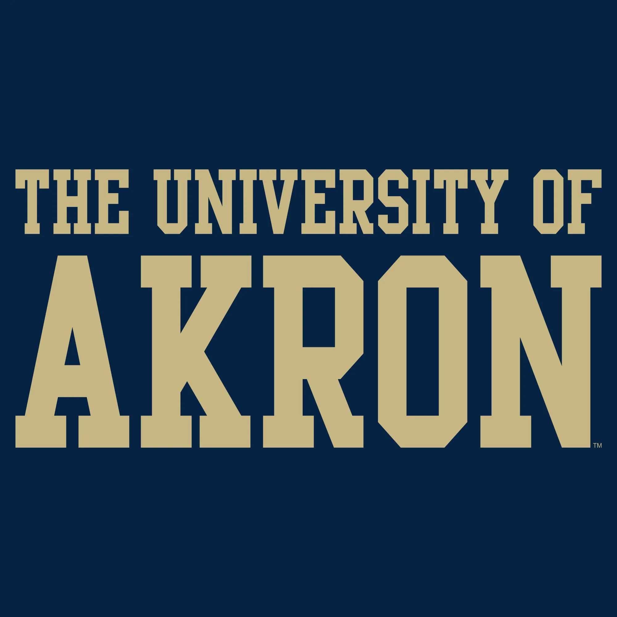 Akron Zips Basic Block Tank Top - Navy