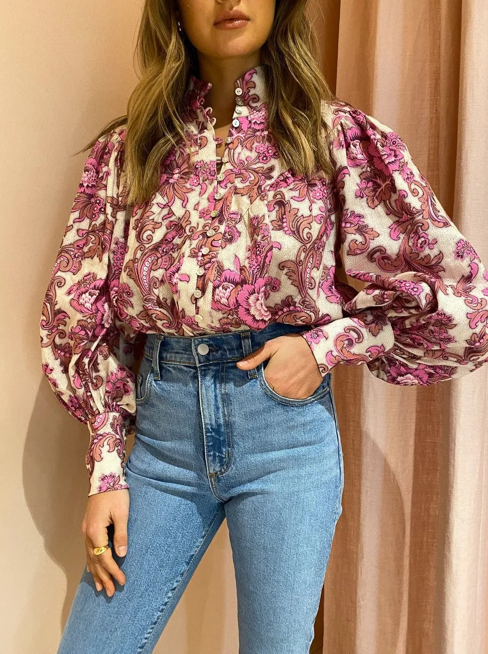 Alemais Isla Shirt in Magenta