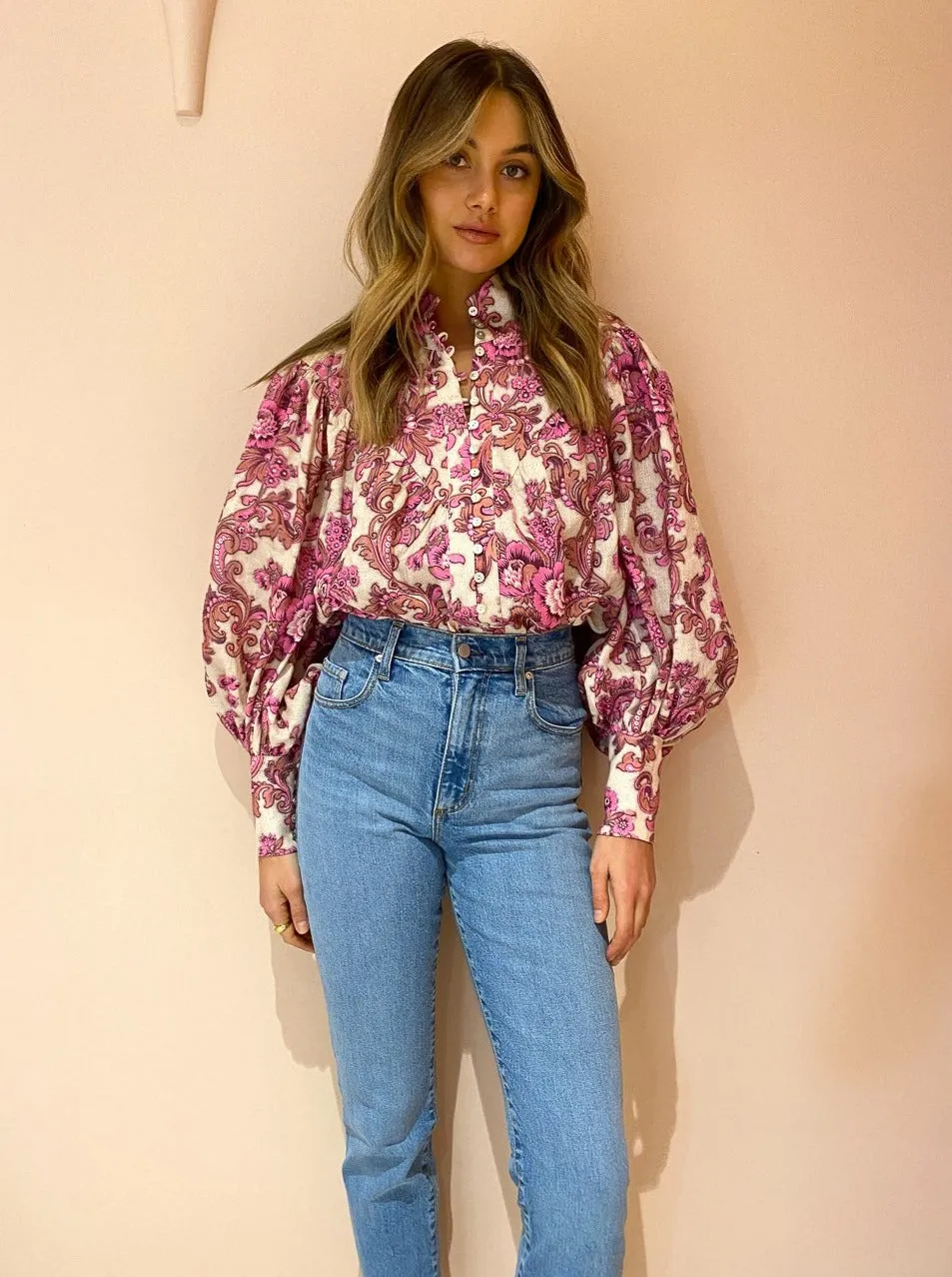 Alemais Isla Shirt in Magenta