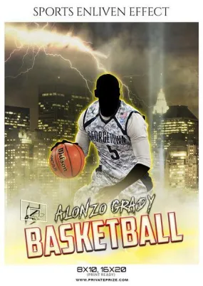 Alonzo Grady - Basketball Sports Enliven Effects Photography Template
