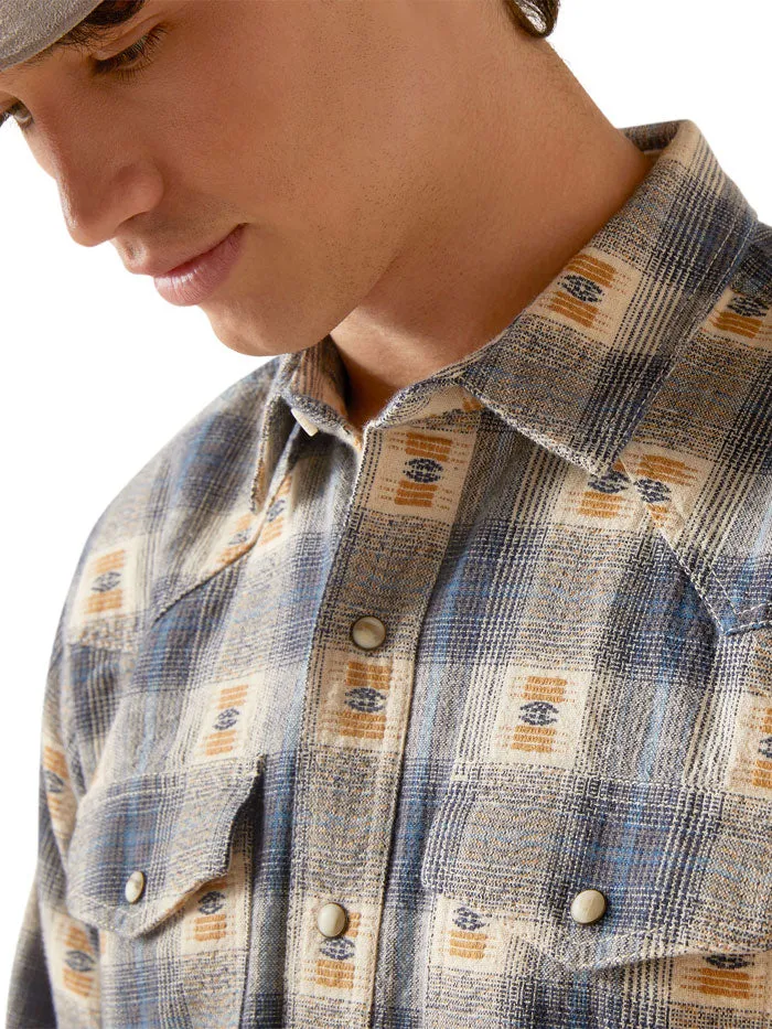 Ariat 10046296 Mens Retro Fit Shirt Vaporous Gray