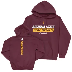 Arizona State Football Maroon Rush Hoodie - Cameron Skattebo