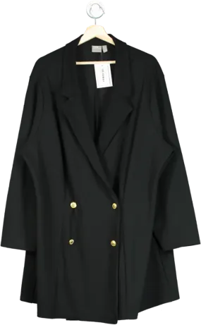 ASOS Black Curve Gold Detail Blazer UK 28
