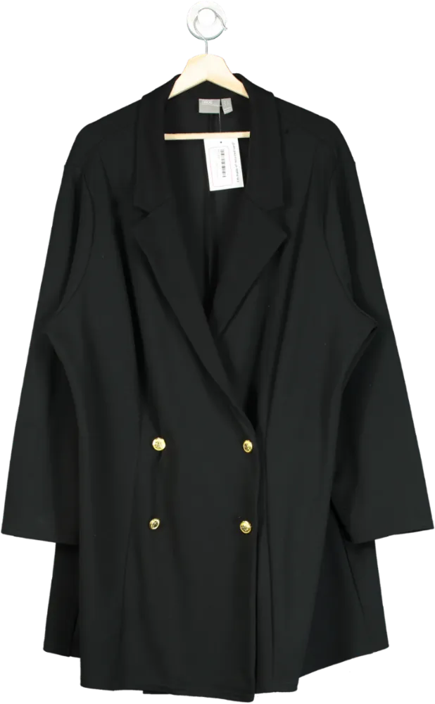 ASOS Black Curve Gold Detail Blazer UK 28