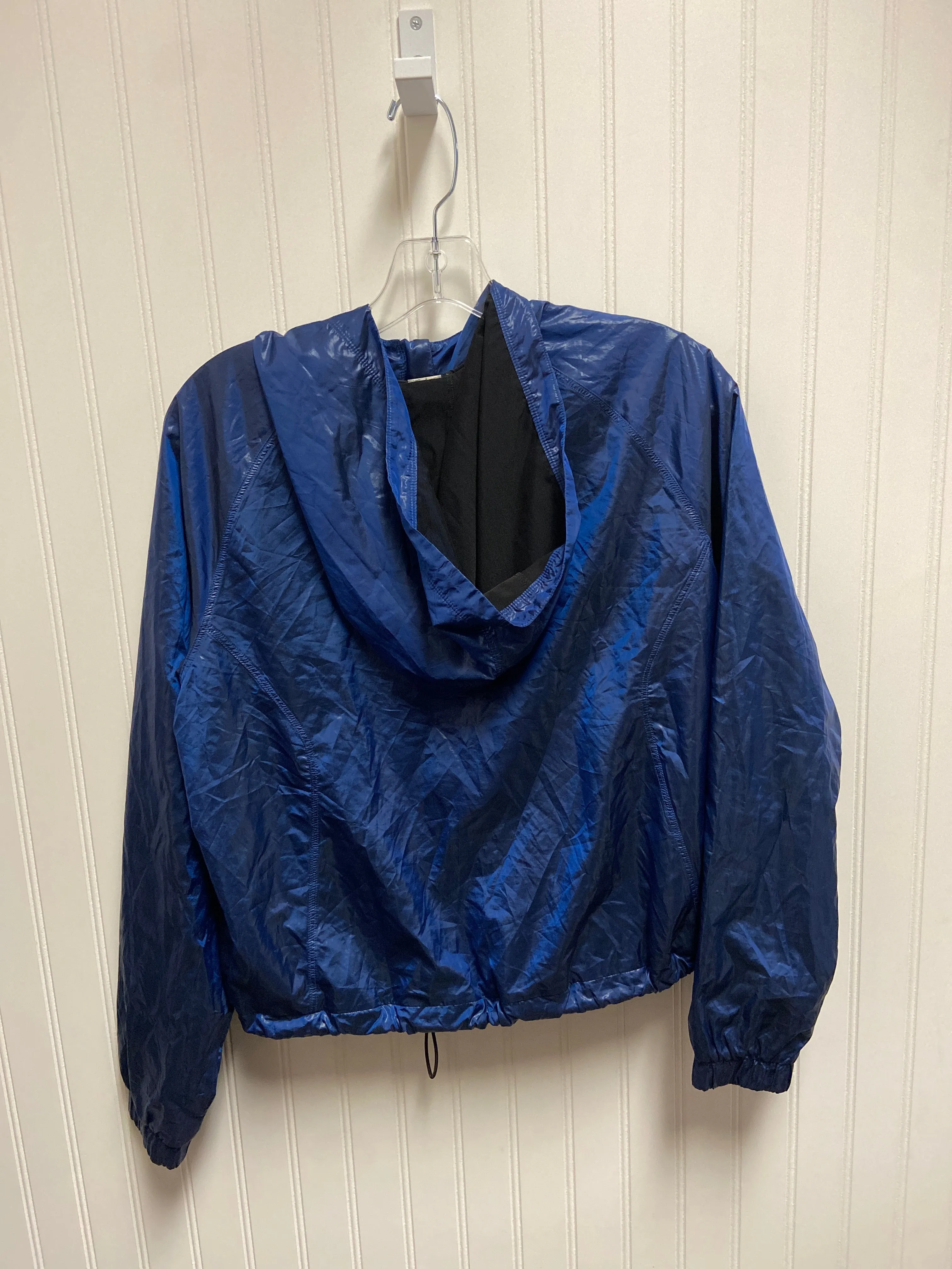 Athletic Jacket By Good American In Blue, Size: M