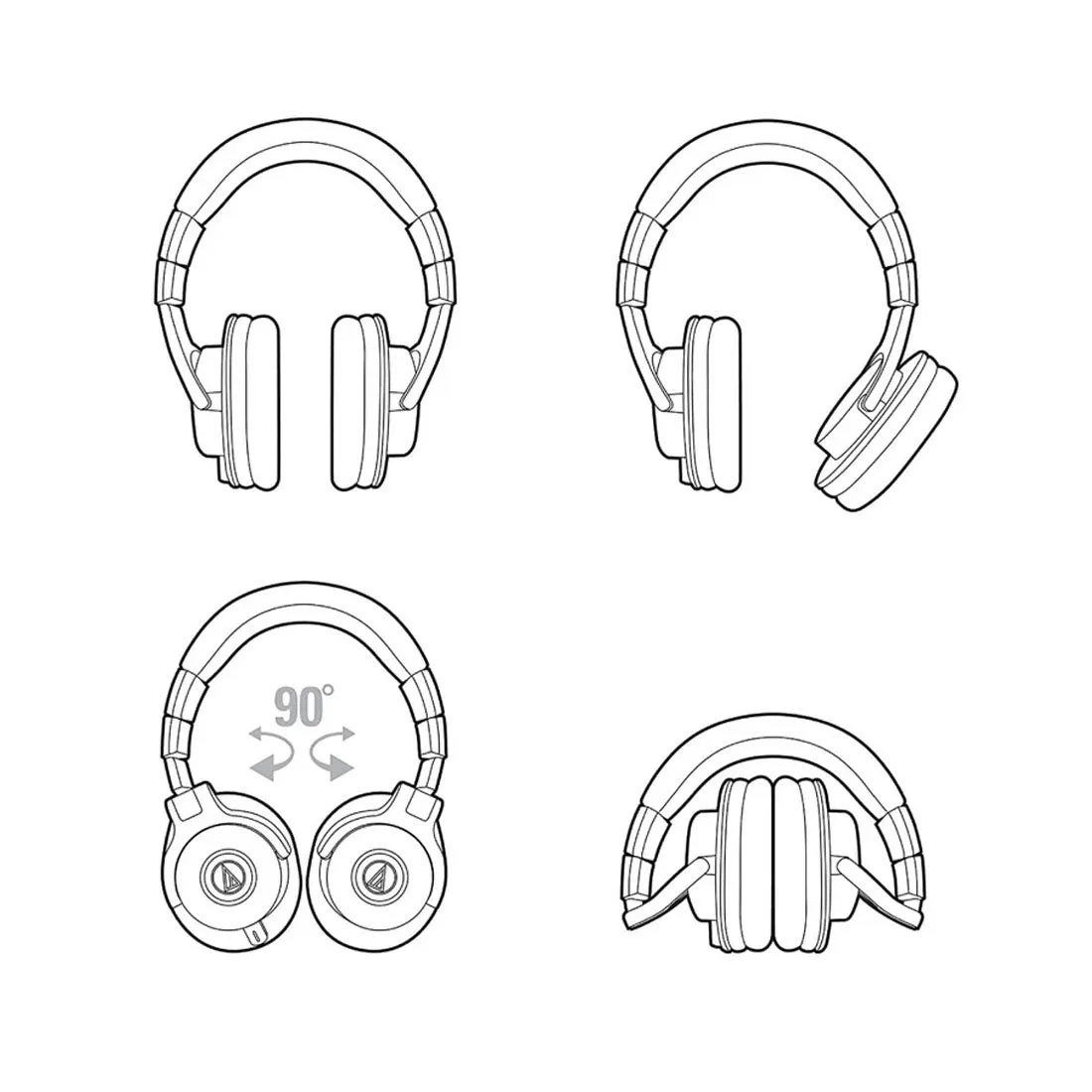 Audio-Technica ATH-M40x Over-Ear Wired Headphone with 40mm Neodymium Driver