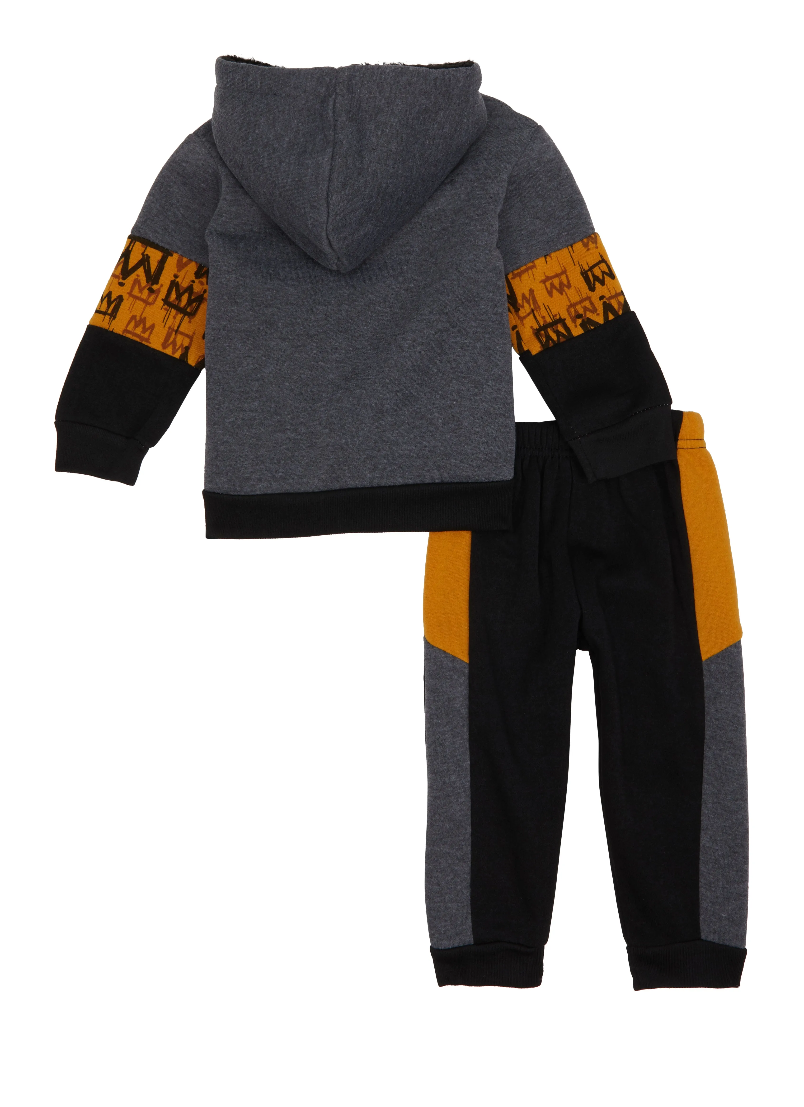 Baby Boys 12-24M Color Block King Zip Sweatshirt and Joggers