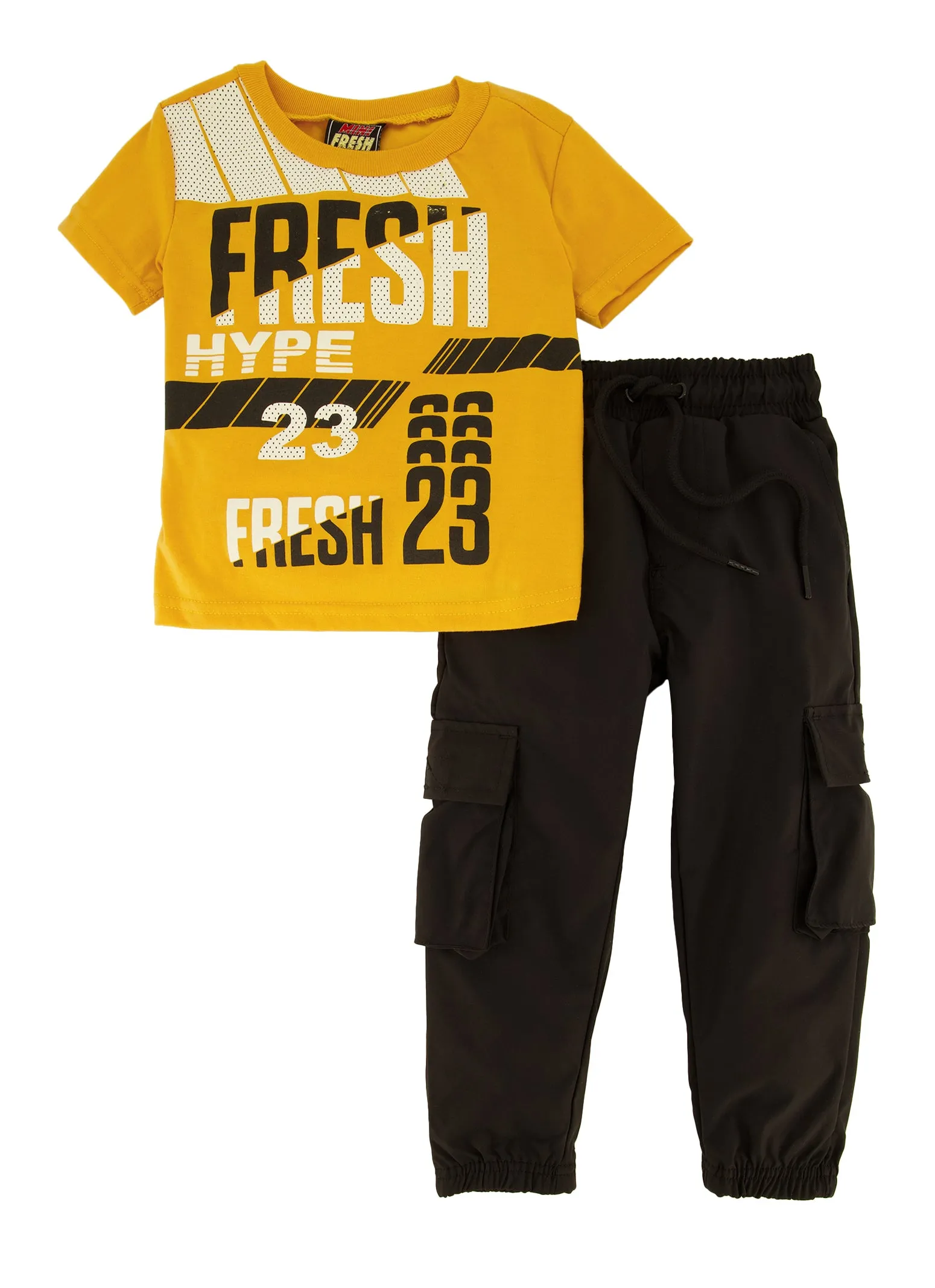 Baby Boys 12-24M Fresh 23 Graphic Tee and Cargo Joggers
