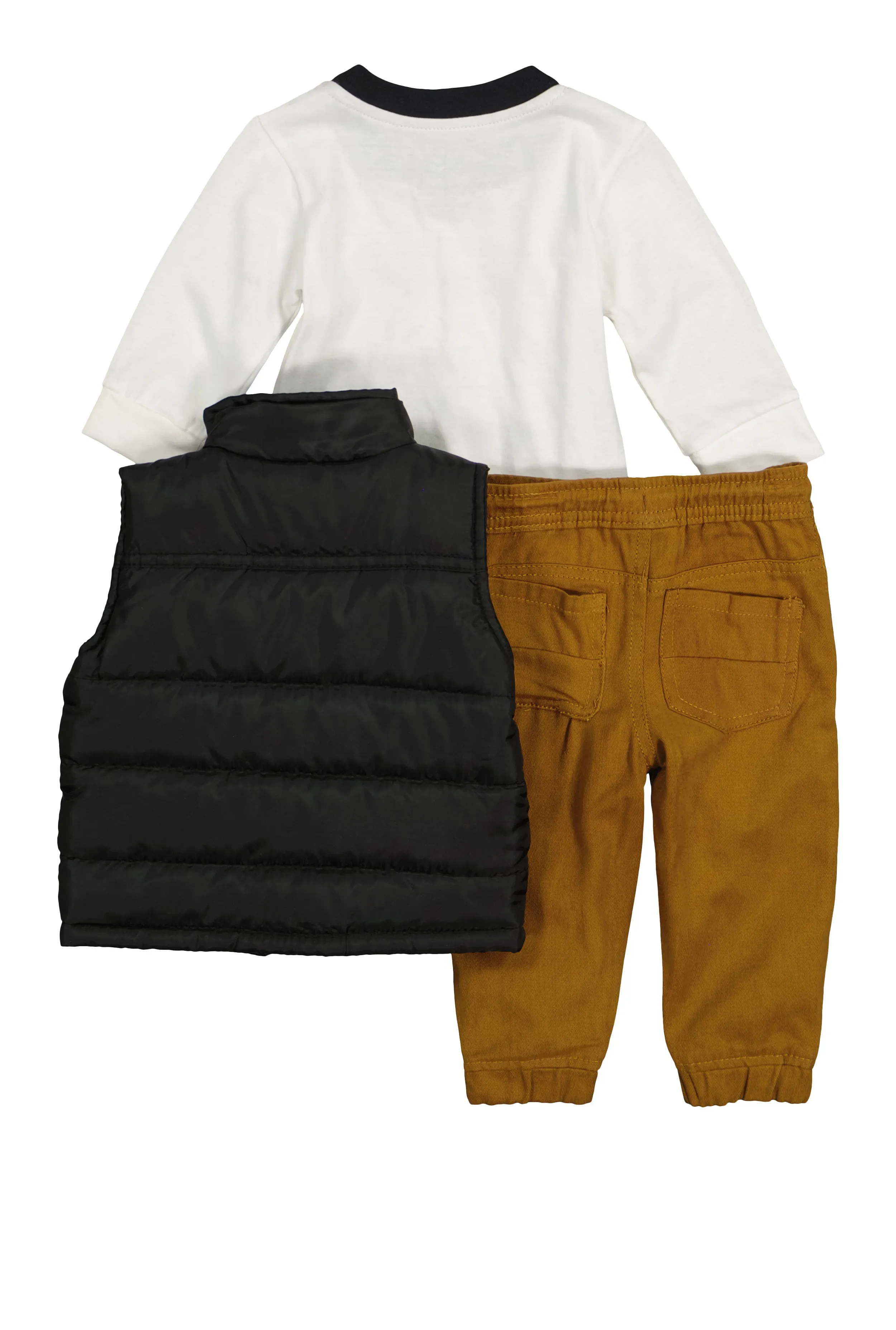 Baby Boys 12-24M Fresh Bear Graphic Tee and Puffer Vest with Pants
