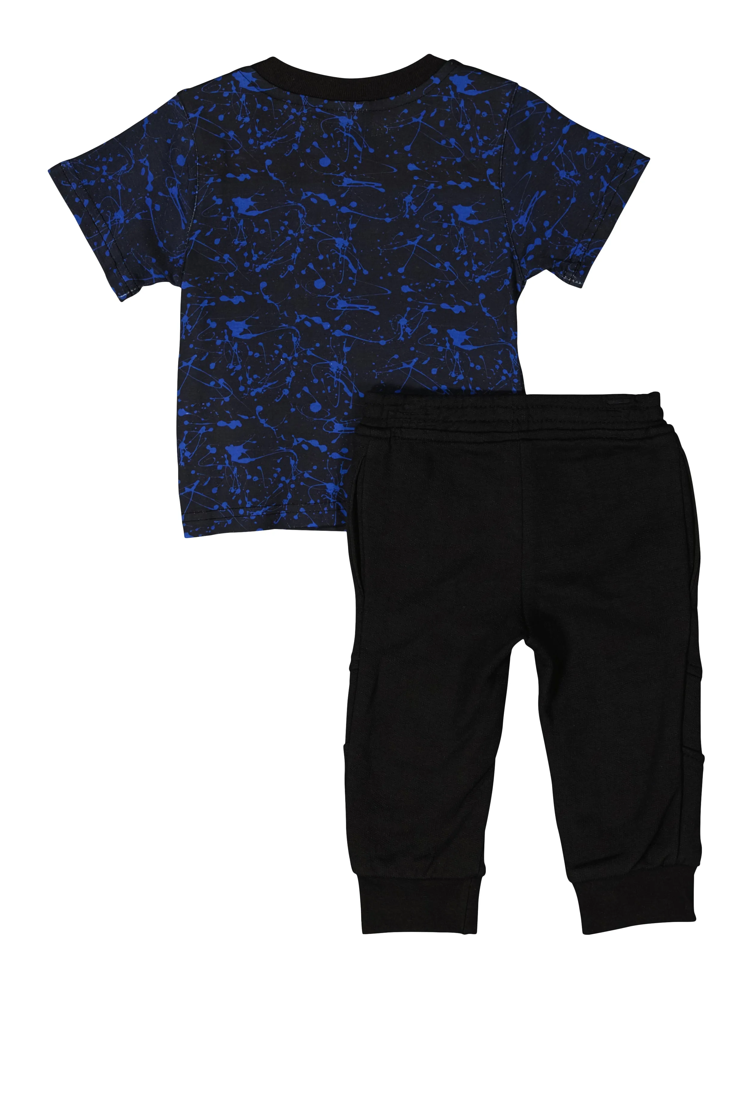 Baby Boys 12-24M Hustle Bear Graphic Tee and Moto Joggers