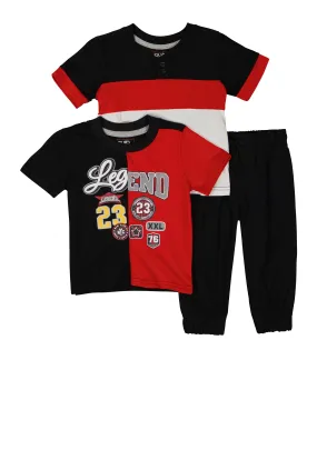 Baby Boys 12-24M Legend 23 Color Block Graphic Tees and Joggers