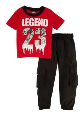 Baby Boys 12-24M Legend 23 Graphic Tee and Cargo Joggers Set