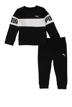 Baby Boys 12-24M Puma Striped Pullover Sweatshirt and Joggers