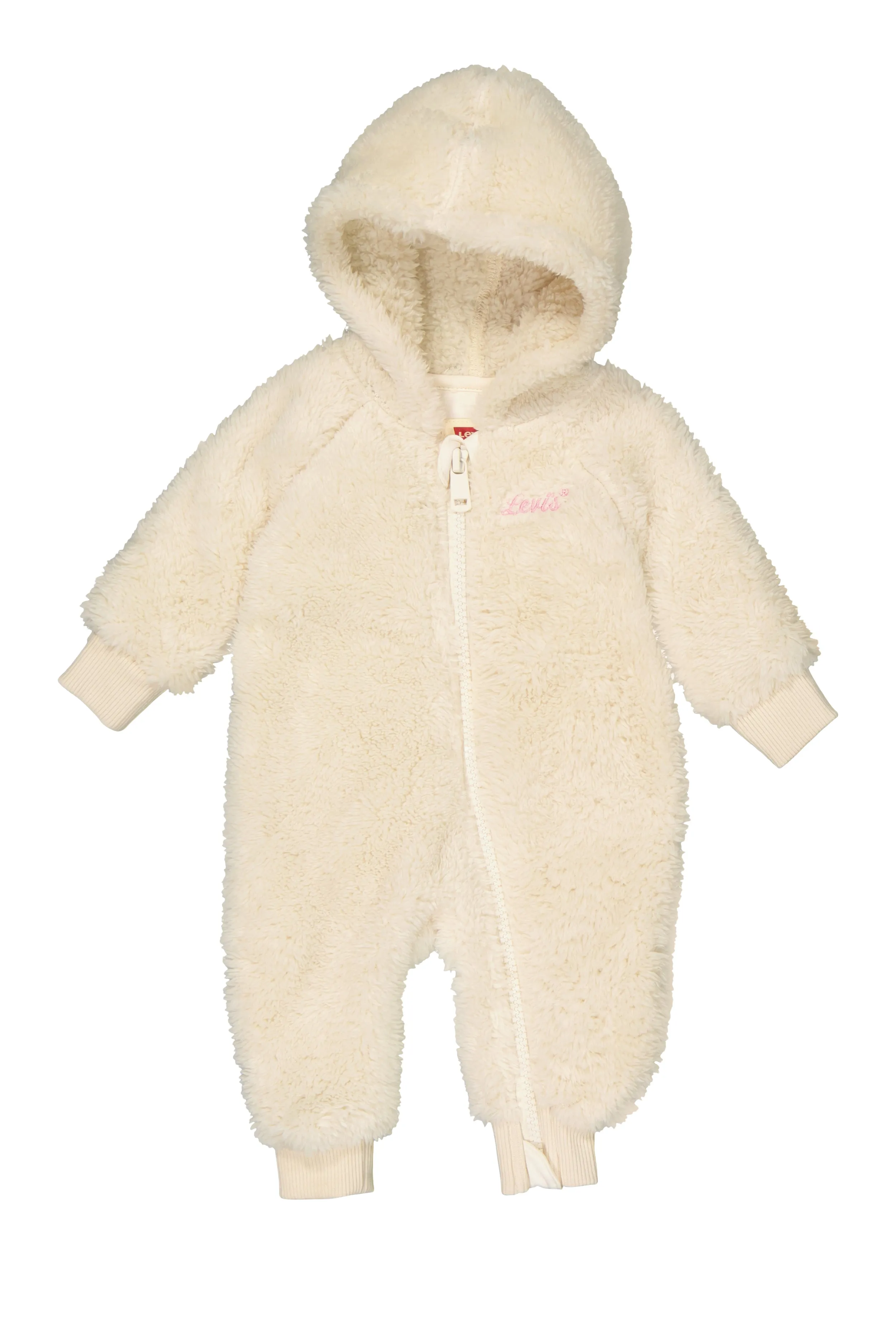 Baby Girls 0-9M Levis Zip Front Sherpa Hooded Jumpsuit