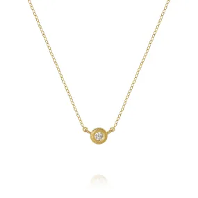 Balloon 18K Gold Necklace w. Diamond