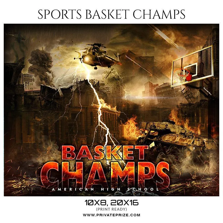 Basket Champs - Sports Themed  Photography Template