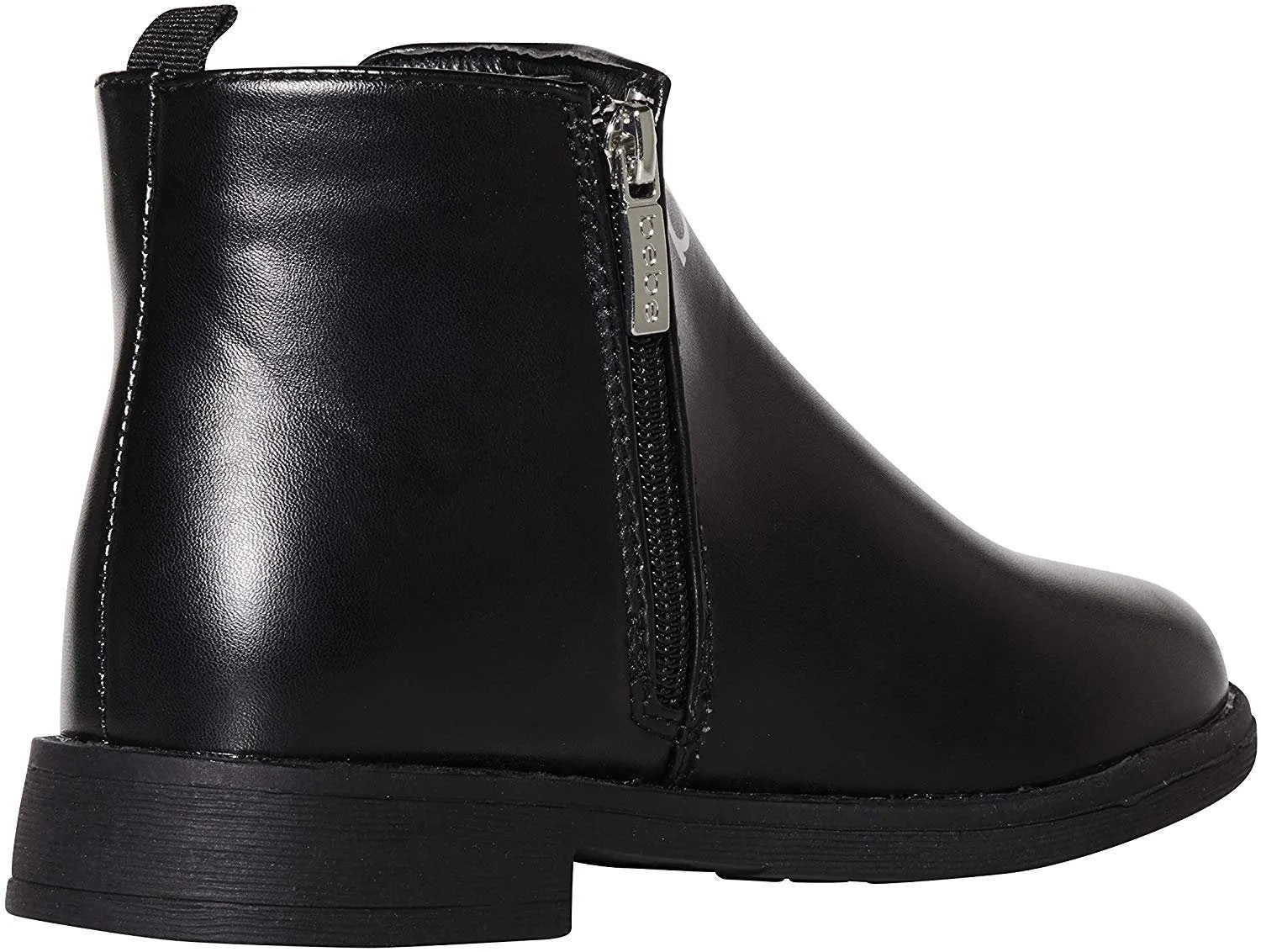 bebe Girls Big Kid Varsity Chelsea Boots Easy Slip-On Short Ankle Fashion PU Shoes