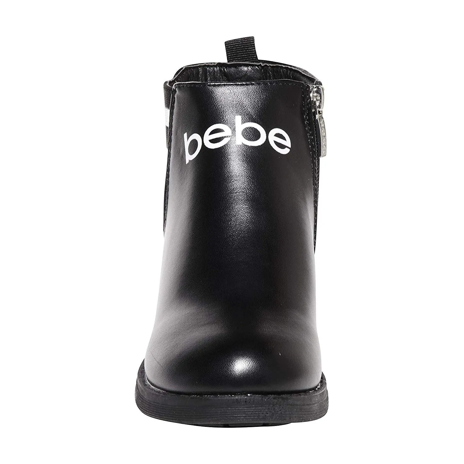 bebe Girls Big Kid Varsity Chelsea Boots Easy Slip-On Short Ankle Fashion PU Shoes