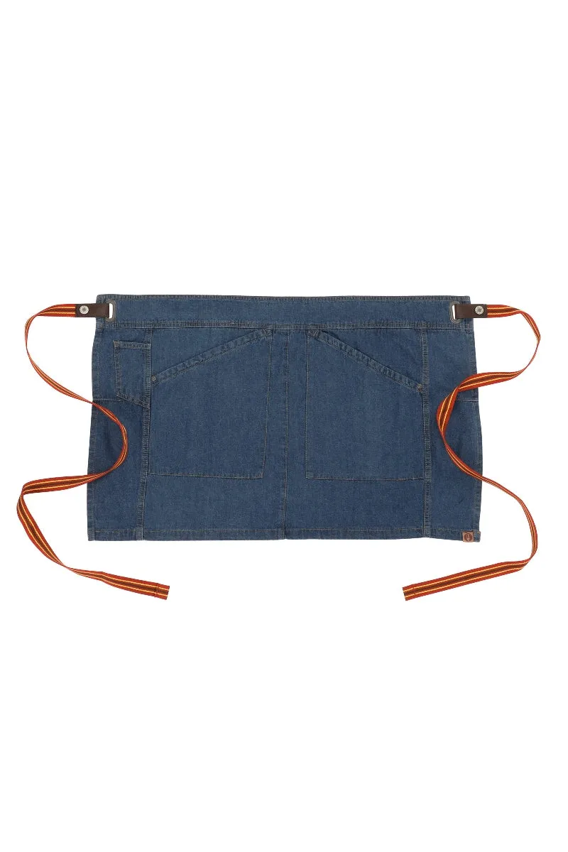 Berkeley Medium Blue Half Bistro Apron