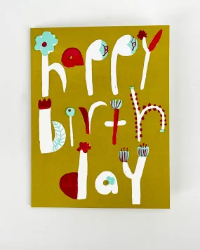 Birthday Flower Type Card