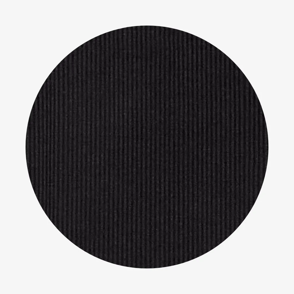 Black Ribbed Women's Long Sleeve Scoop Loungewear