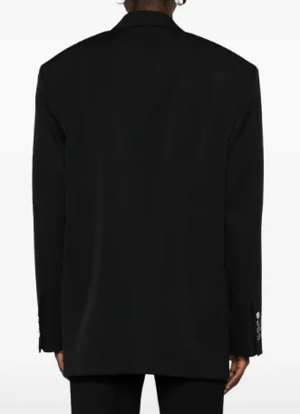 BLACK WOOL JACKET WITH BUTTONS