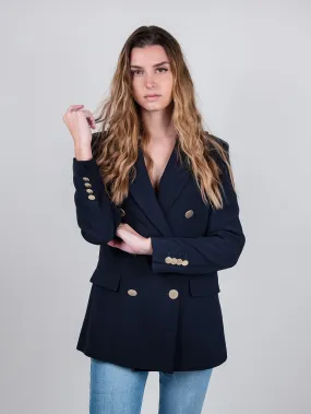 BLAZER DOPPIOPETTO BLU CON BOTTONI DORATI