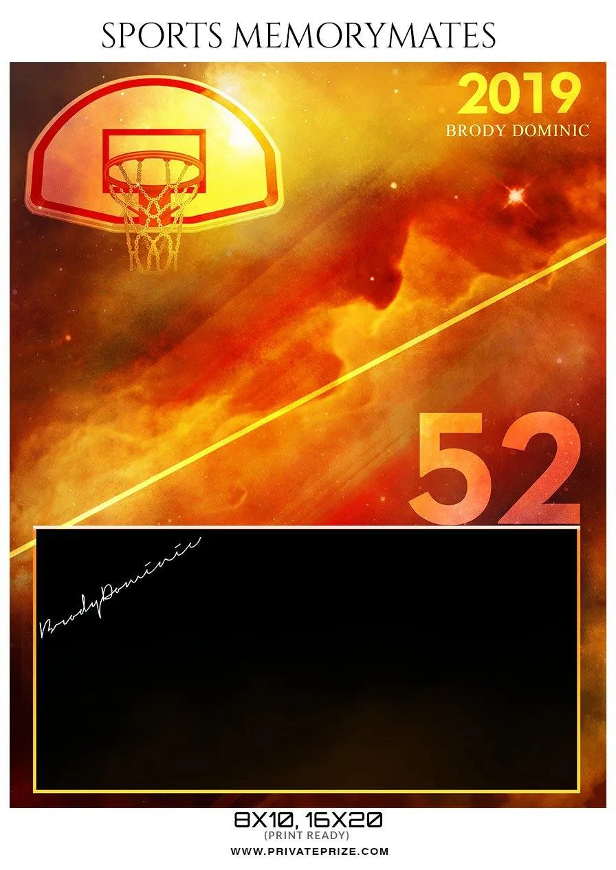 Brody Dominic - Basketball Memory Mate Photoshop Template