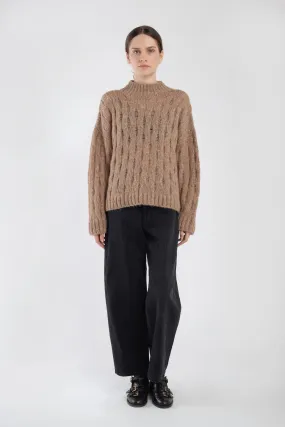 Caramel Wave Cable Pullover