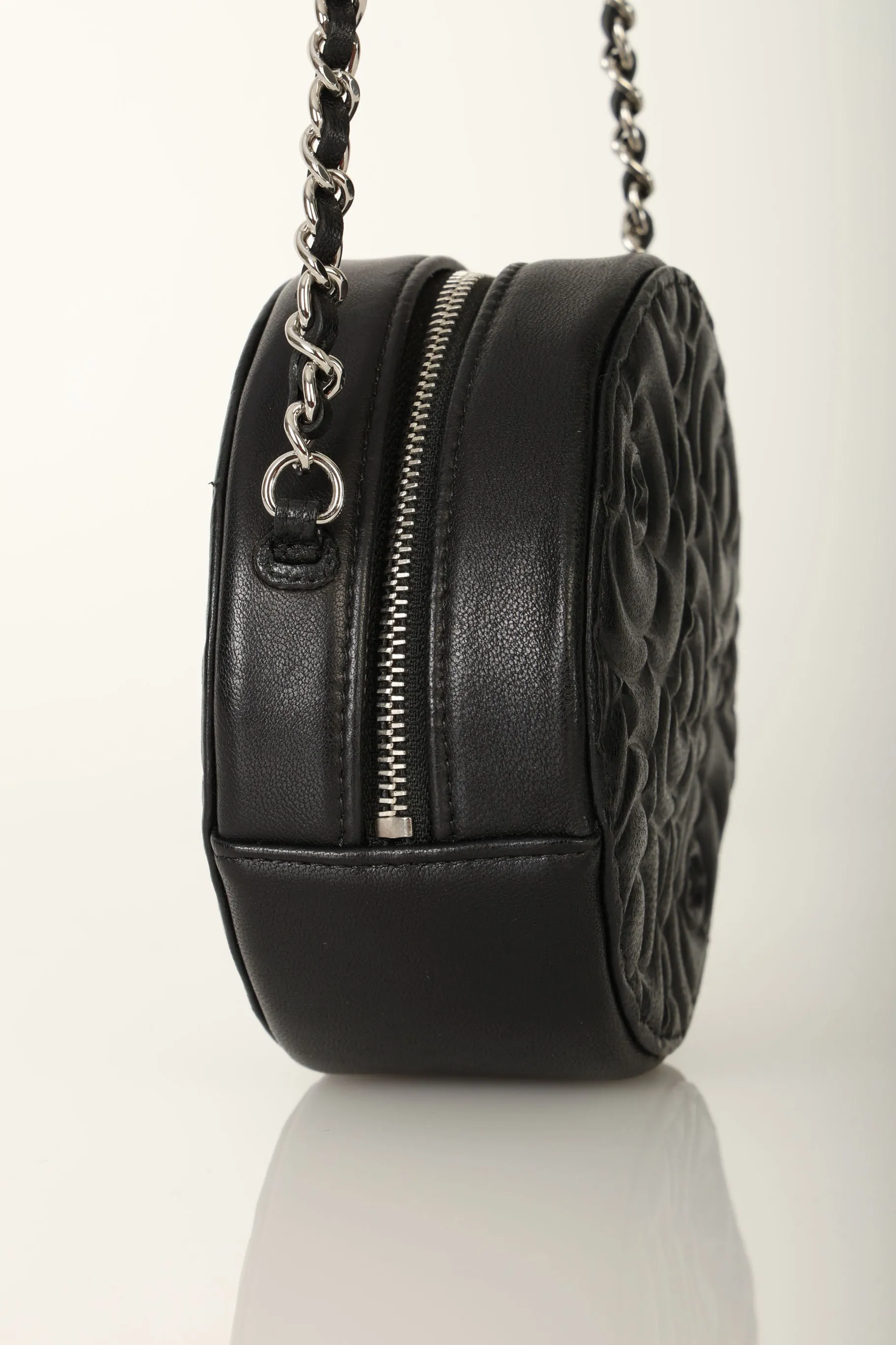 Chanel 2019 Goatskin Camellia Crossbody Bag