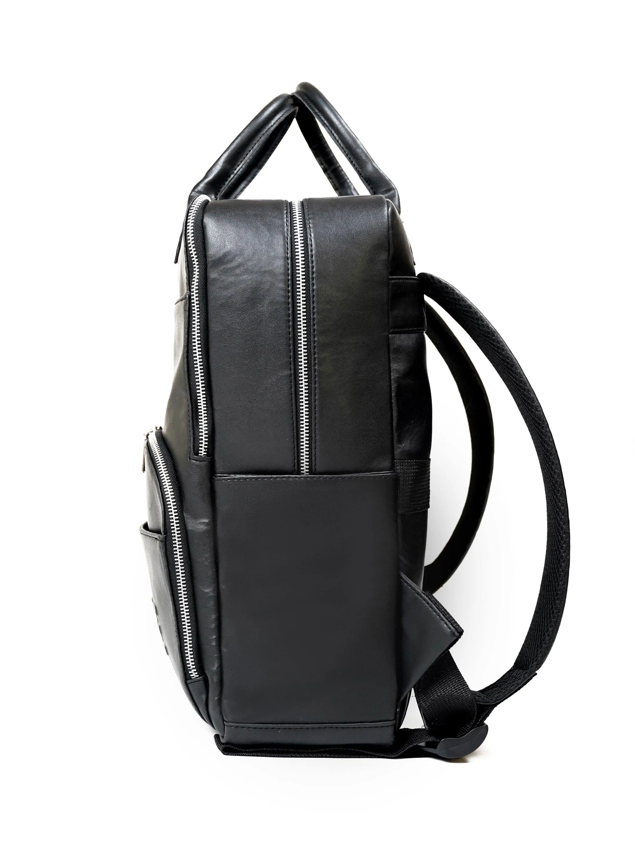 CISE - Vegan Leather Backpack (Black)