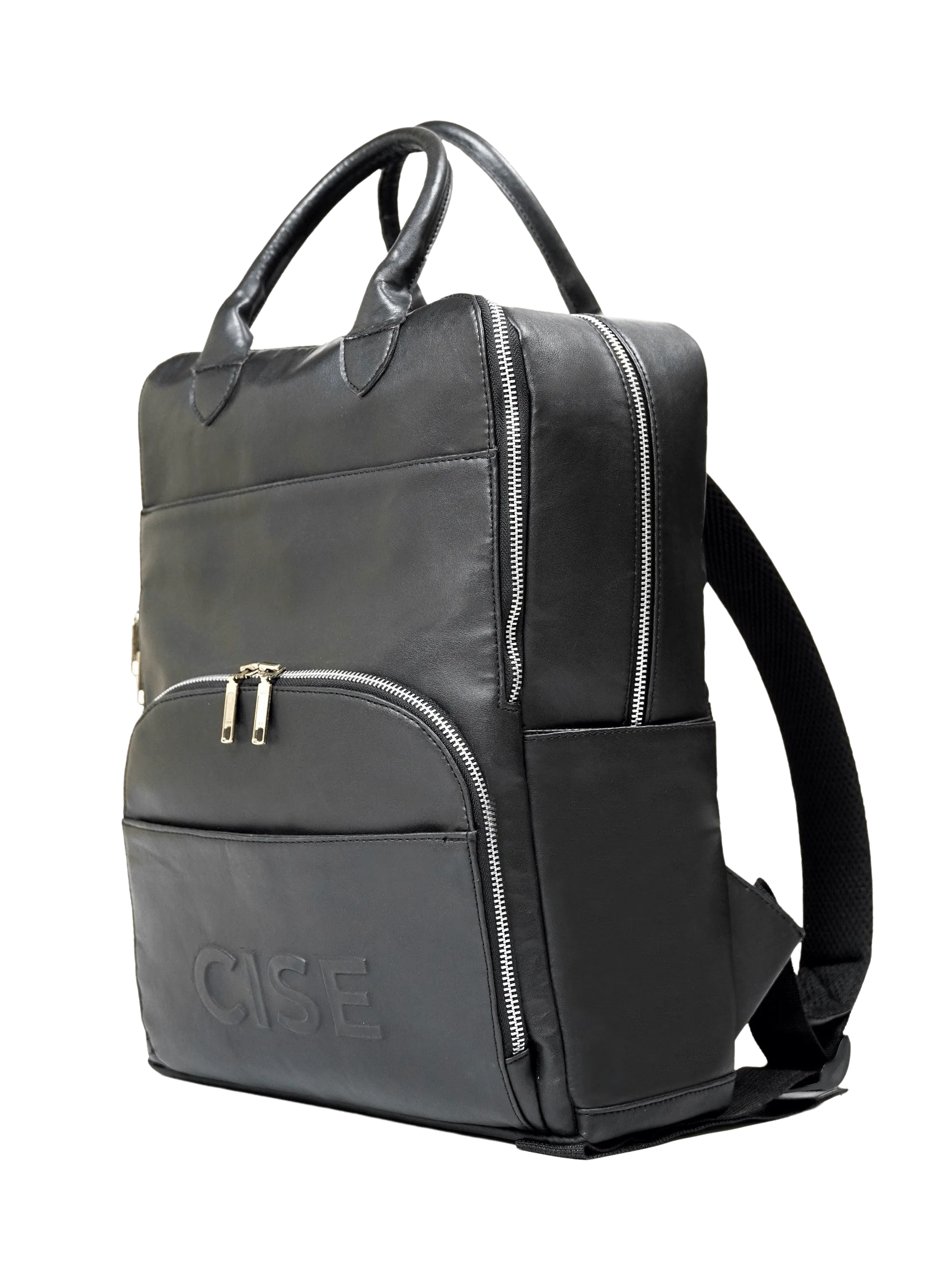 CISE - Vegan Leather Backpack (Black)
