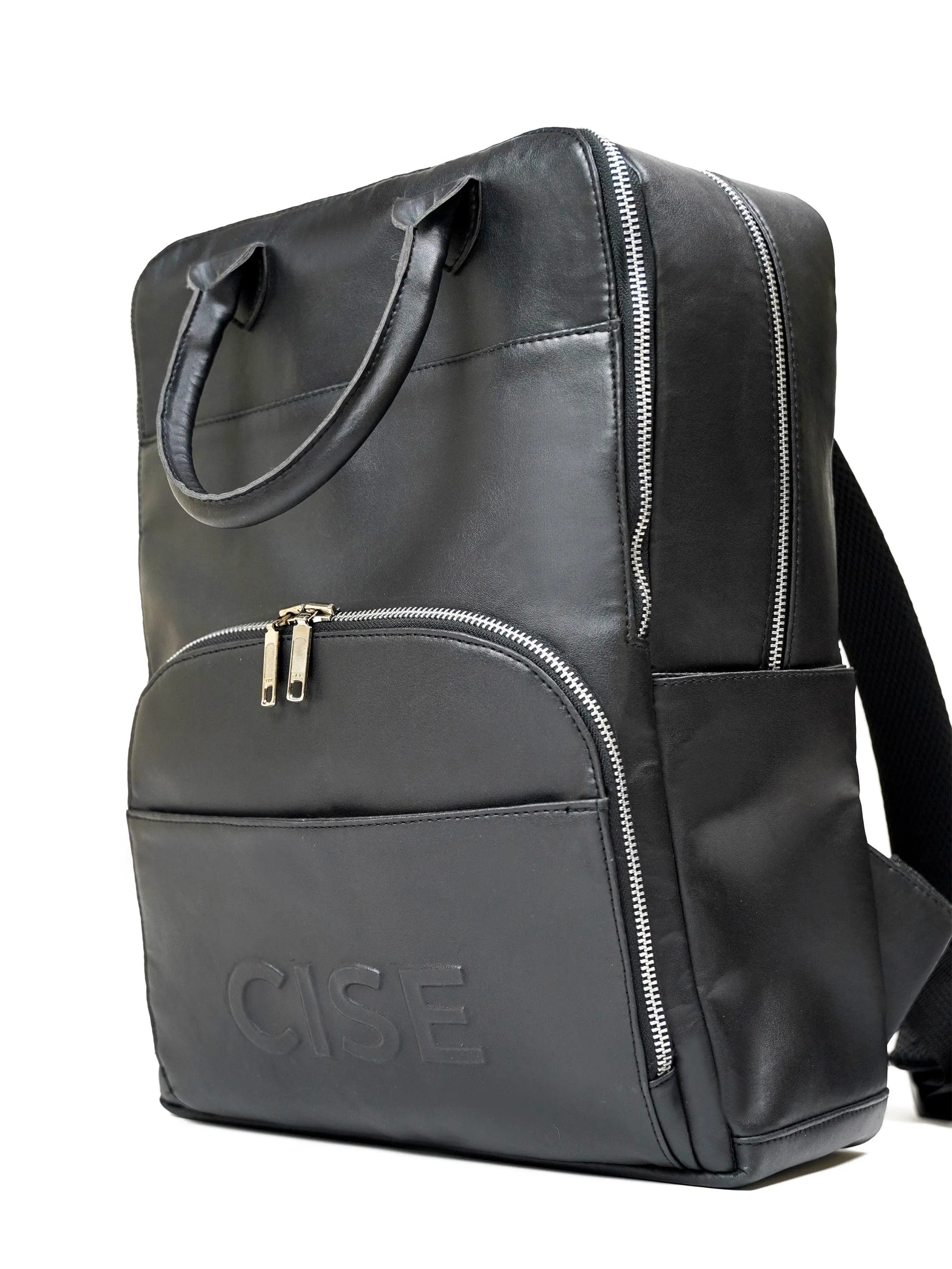 CISE - Vegan Leather Backpack (Black)