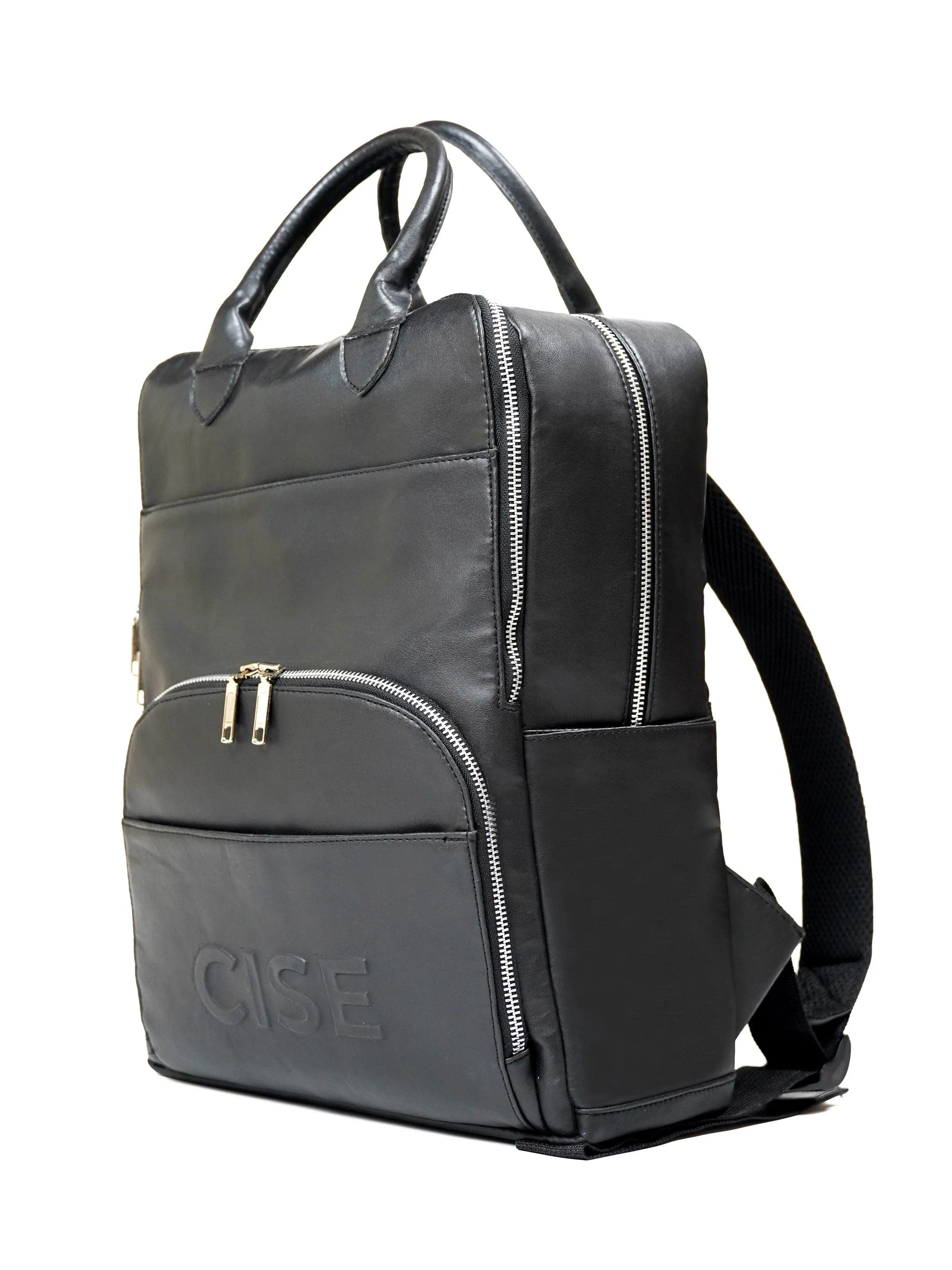 CISE - Vegan Leather Backpack (Black)