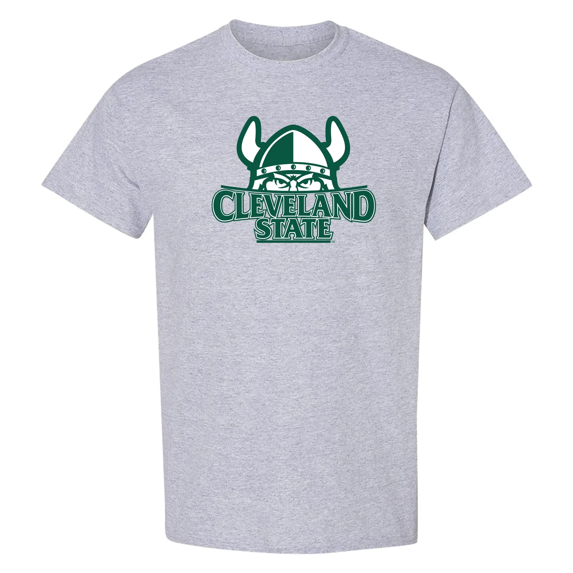 Cleveland State Vikings Primary Logo T Shirt - Sport Grey