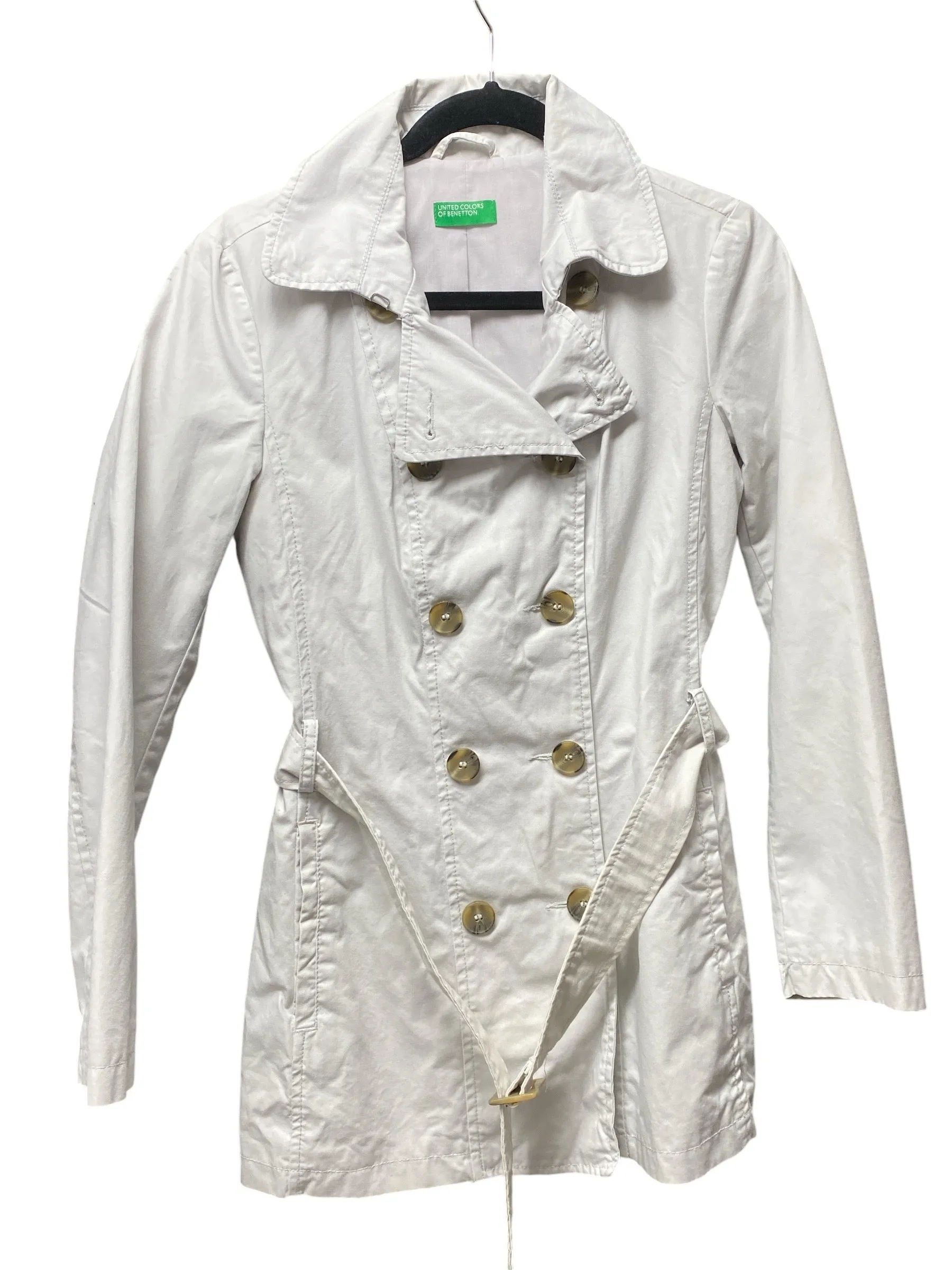 Coat Trench Coat By Clothes Mentor In Grey, Size: 0