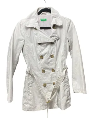 Coat Trench Coat By Clothes Mentor In Grey, Size: 0