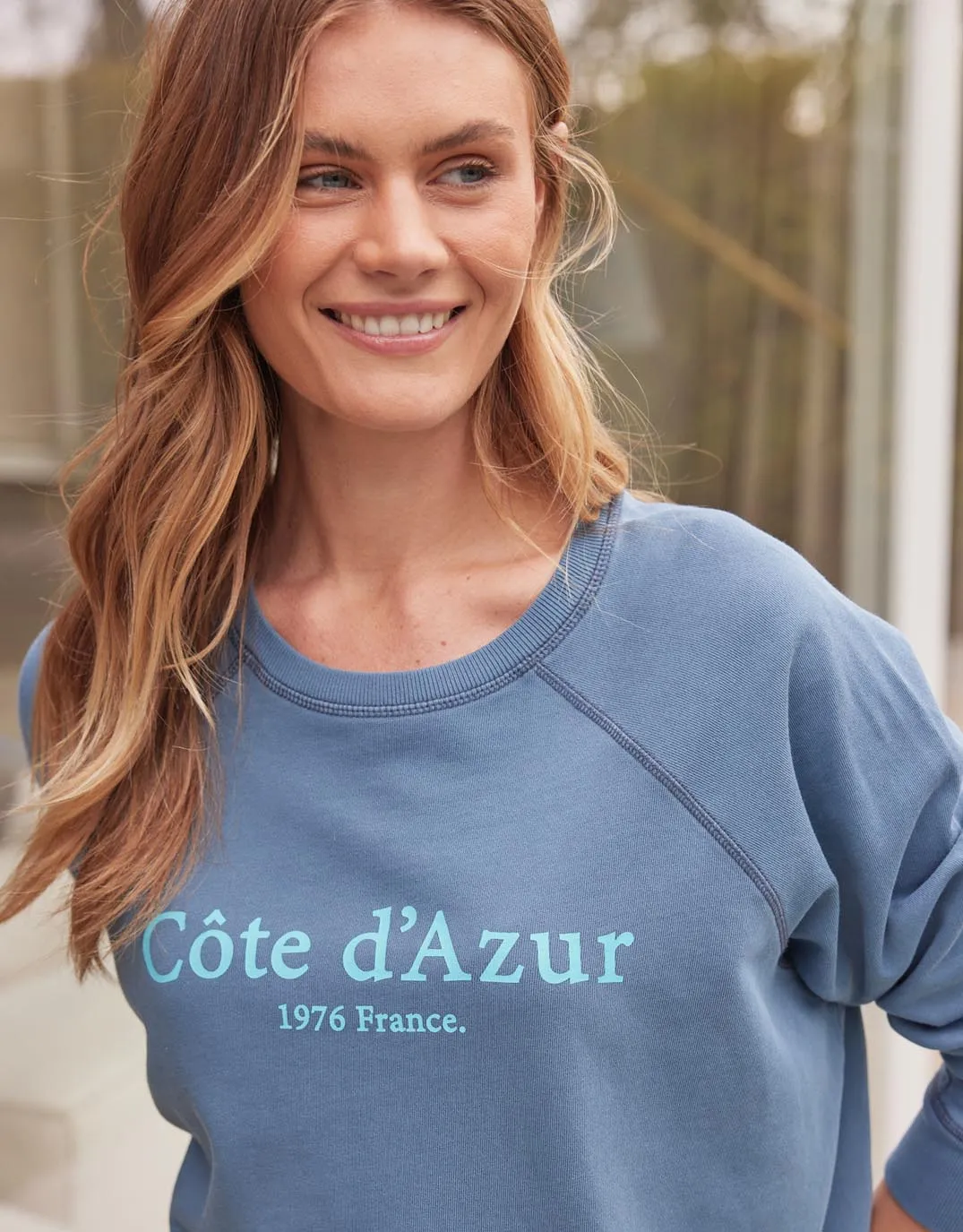 Cote d'Azur Paris Sweat - Washed Slate