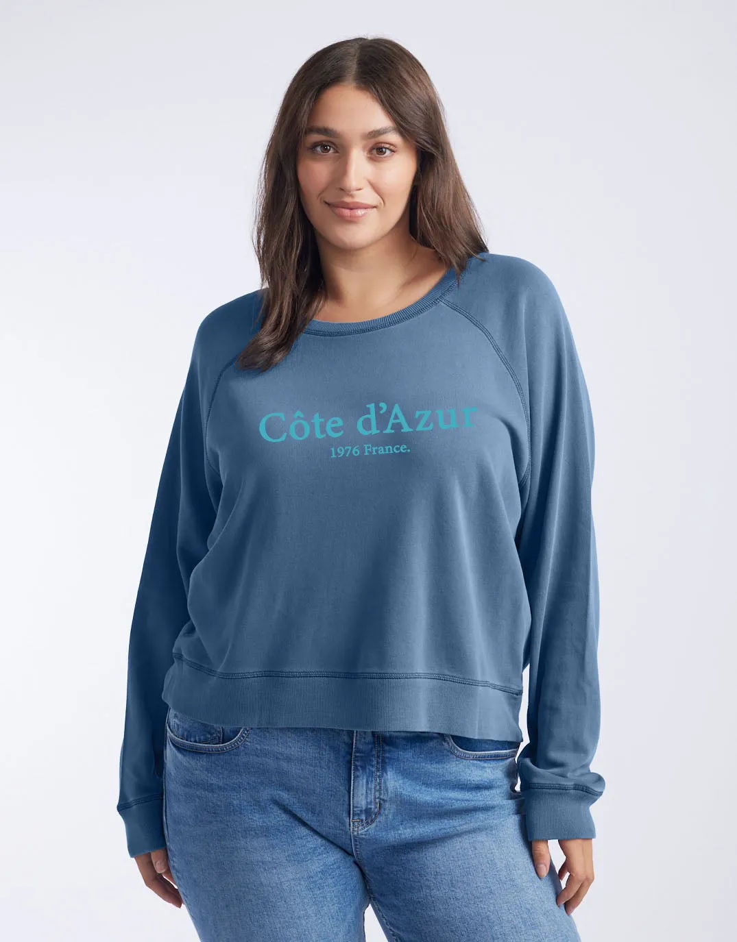 Cote d'Azur Paris Sweat - Washed Slate