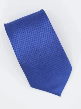 Demo of 100% silk retro mod style royal blue check necktie for men