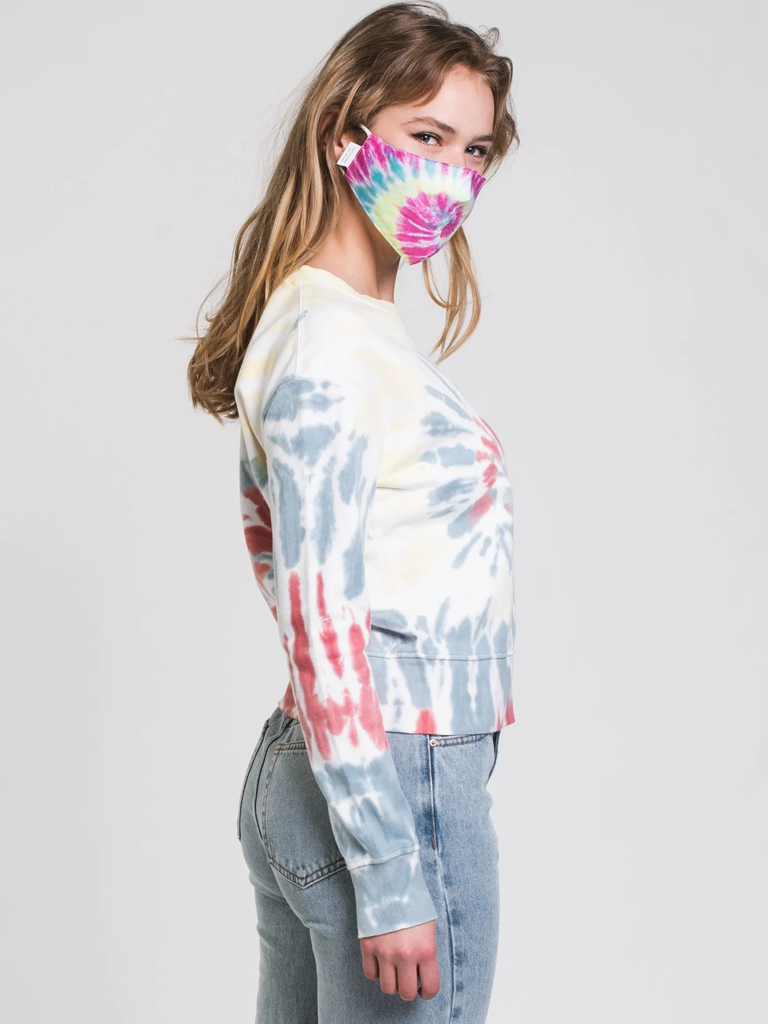 DICKIES TIE DYE CROP CREW  - CLEARANCE