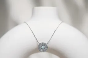 Evil eye silver necklace