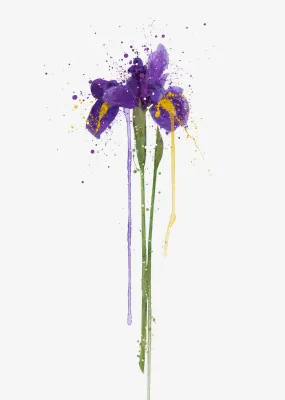 Flower Wall Art Print 'Iris'