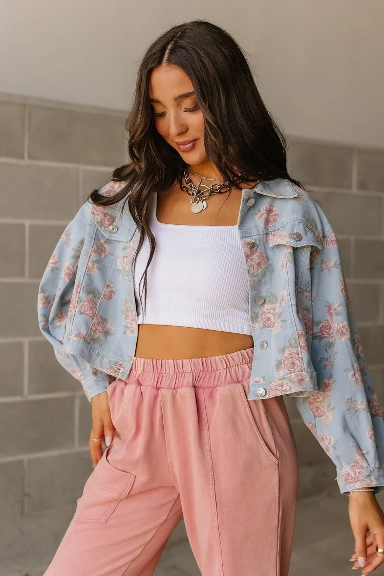 Gracie Floral Denim Jacket